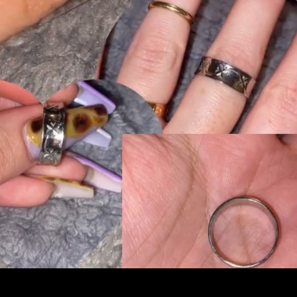 10k white gold band - Picture 2 of 4